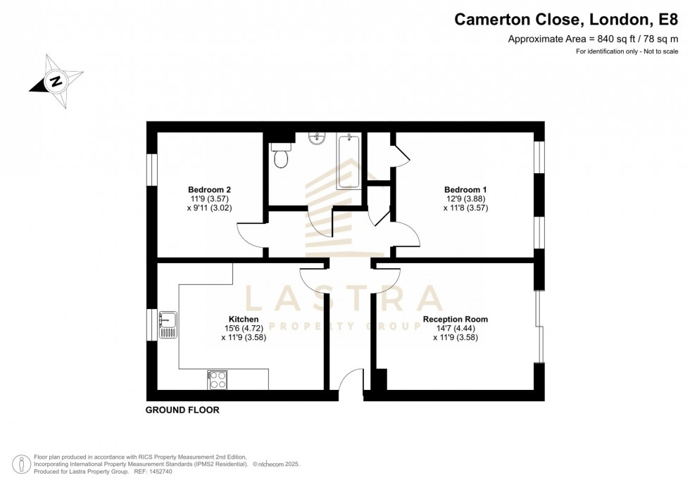 Floorplan for Camerton Close, London, E8