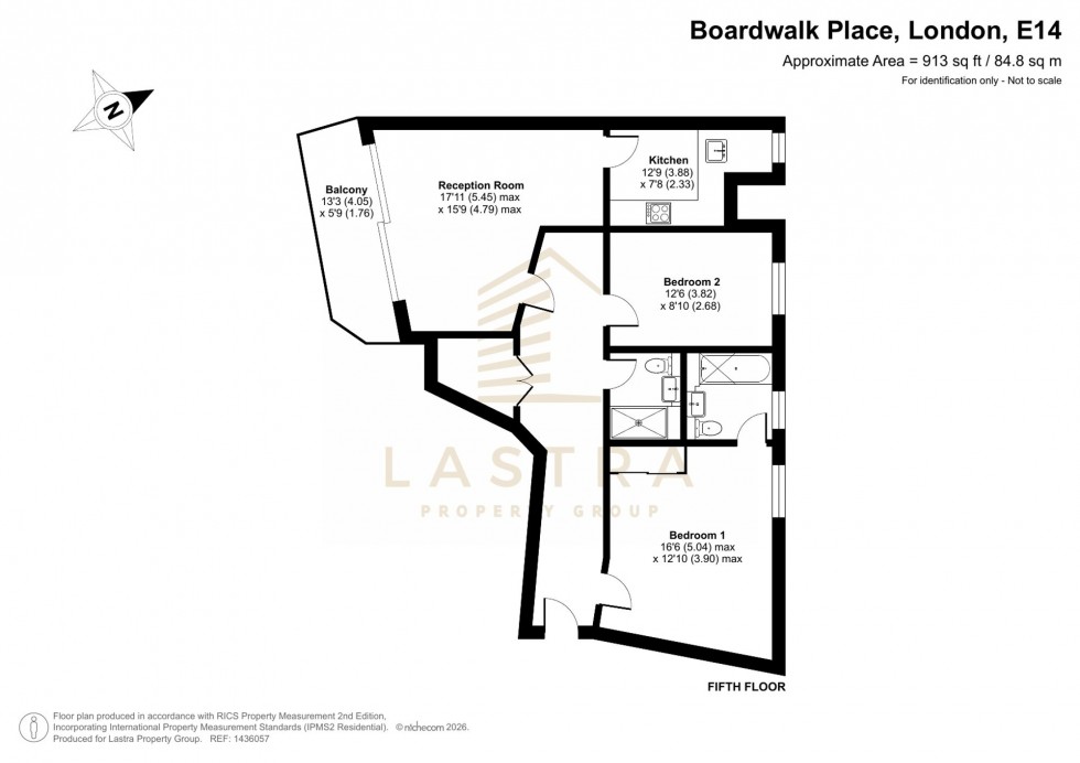 Floorplan for Boardwalk Place, London, E14