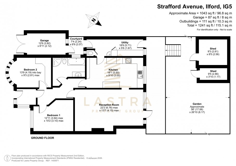 Floorplan for Strafford Avenue, Ilford
