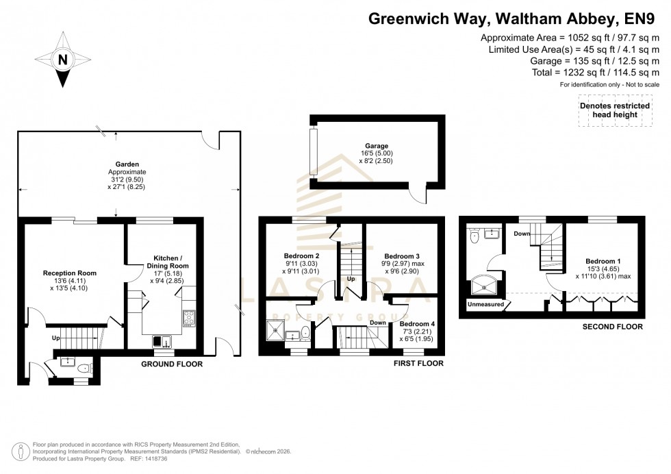 Floorplan for Greenwich Way, Waltham Abbey