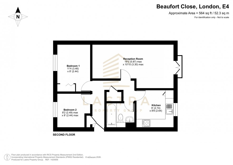 Floorplan for Beaufort Close, London